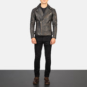 Armand Green Biker Jacket – alternate product view 4