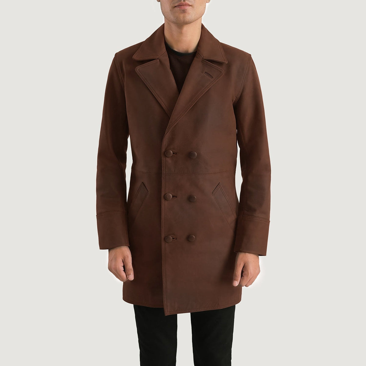 Men's leather coats category