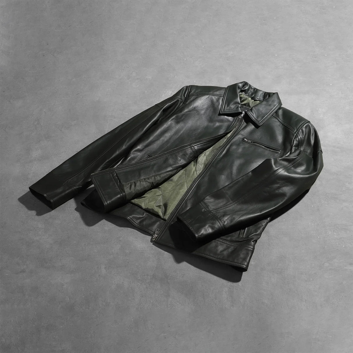Lavendard Leather Biker Jacket – alternate product view 7