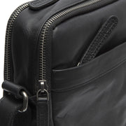 
Solid Antique Brass Hardware & Heavy-Duty Dual Zipper Detail on Alva Full-Grain Leather Crossbody Bag