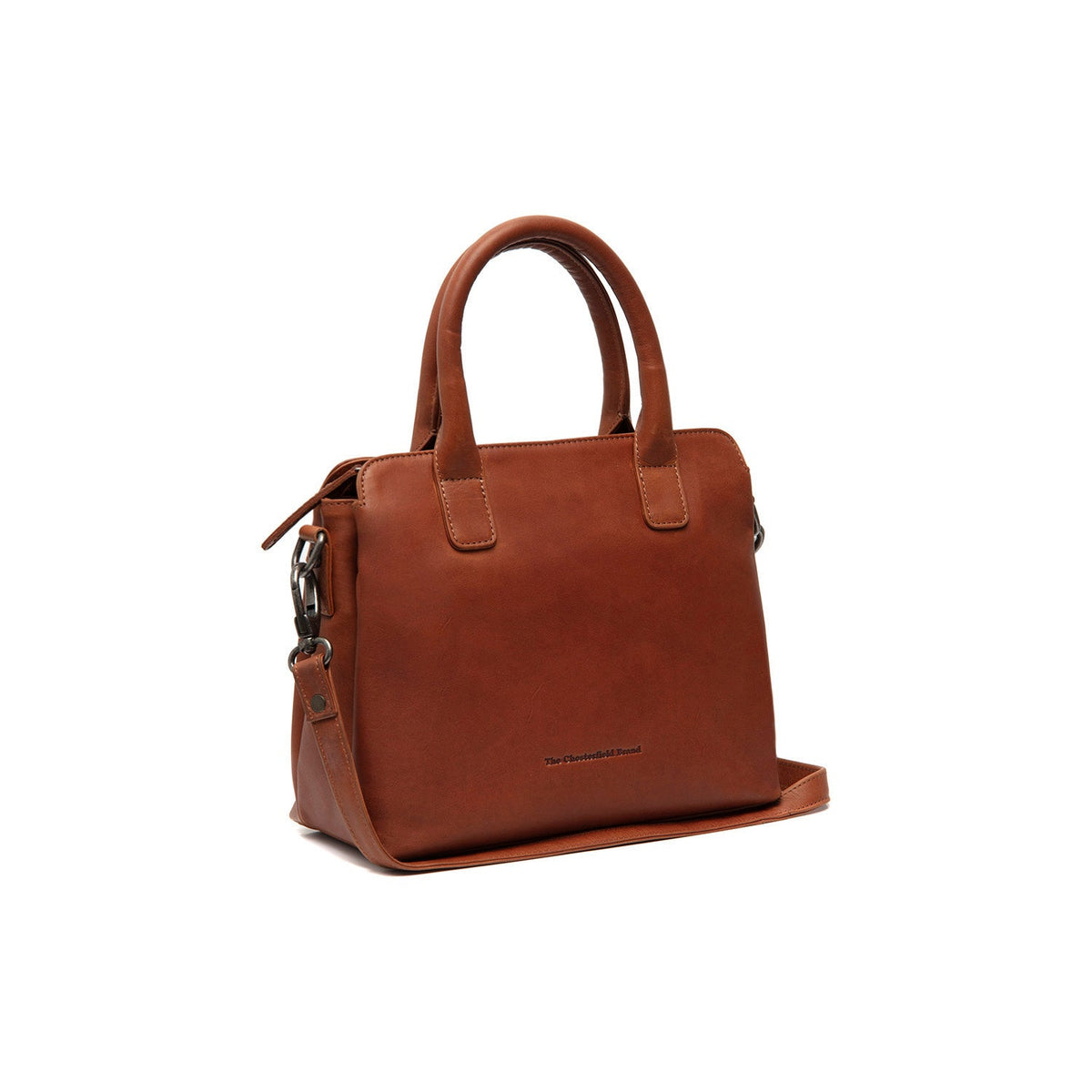 
Tailored Rib Cuffs & Hem Craftsmanship Construction Detail on Hermosa Full-Grain Leather Handbag