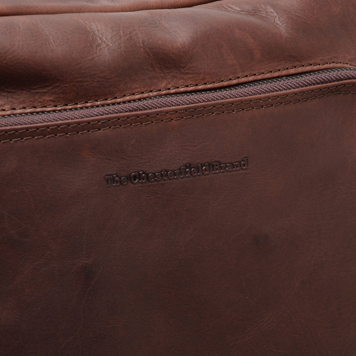 
Brown Leather Laptop Backpack Jasper, detail view 1
