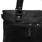 
Solid Antique Brass Hardware & Heavy-Duty Dual Zipper Detail on Rome Full-Grain Leather Shopper
