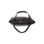Solid Antique Brass Hardware & Heavy-Duty Dual Zipper Detail on Seron Full-Grain Leather Shoulder Bag