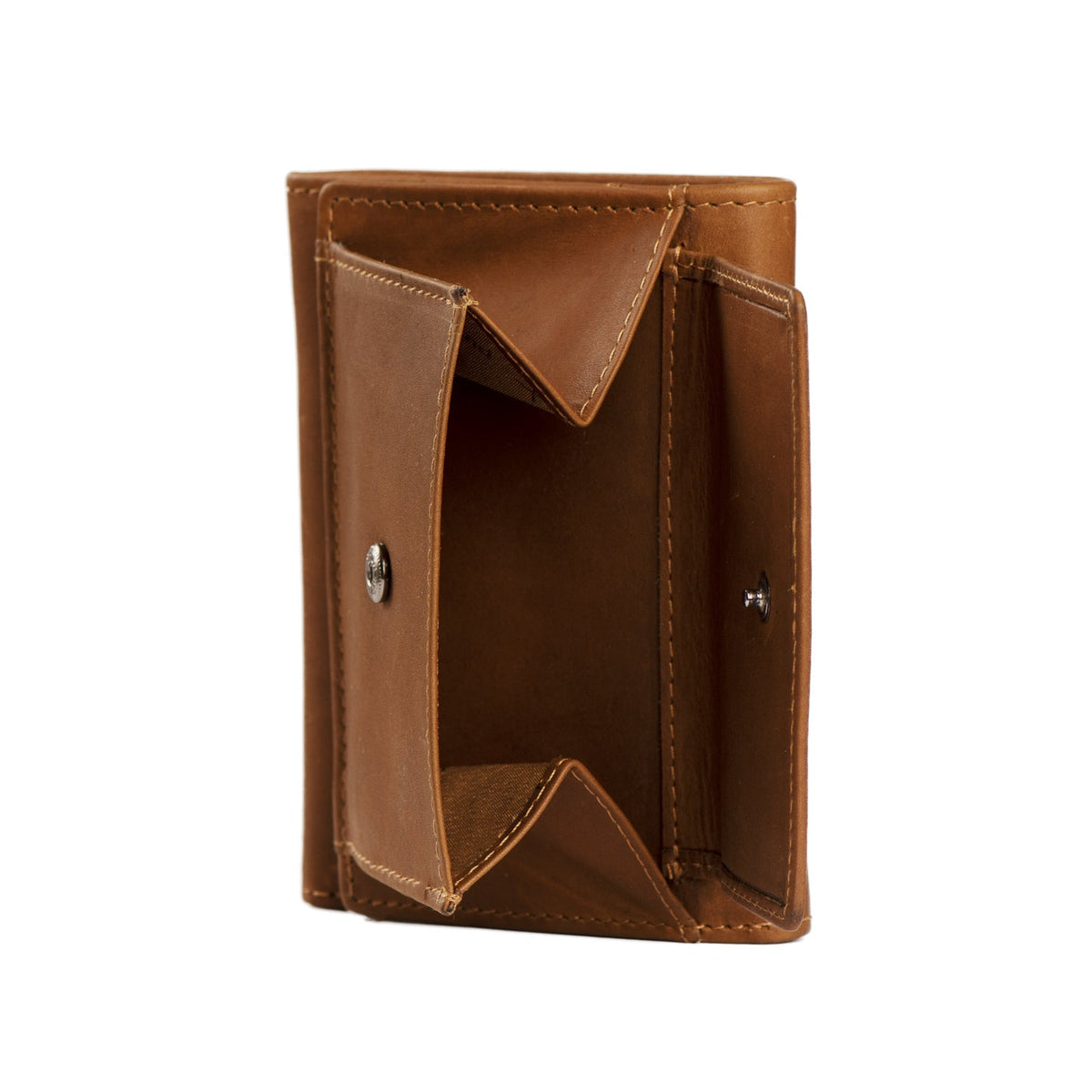 Solid Antique Brass Hardware &amp; Heavy-Duty Dual Zipper Detail on Harthoft Full-Grain Leather Wallet