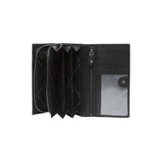 
Classic 100% Full-Grain leather Wallet - Rear Perspective Showing Reinforced Leather Straps & Stitching