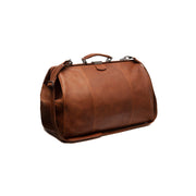 Corfu Full-Grain Leather Weekender Bag in Classic 100% Full-Grain Leather - Full Exterior Front Profile View | Buy Online