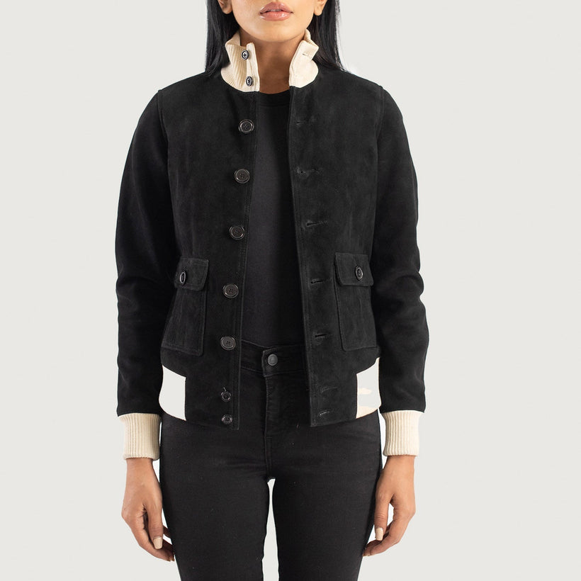 Sasha A1 Leather Bomber Jacket
