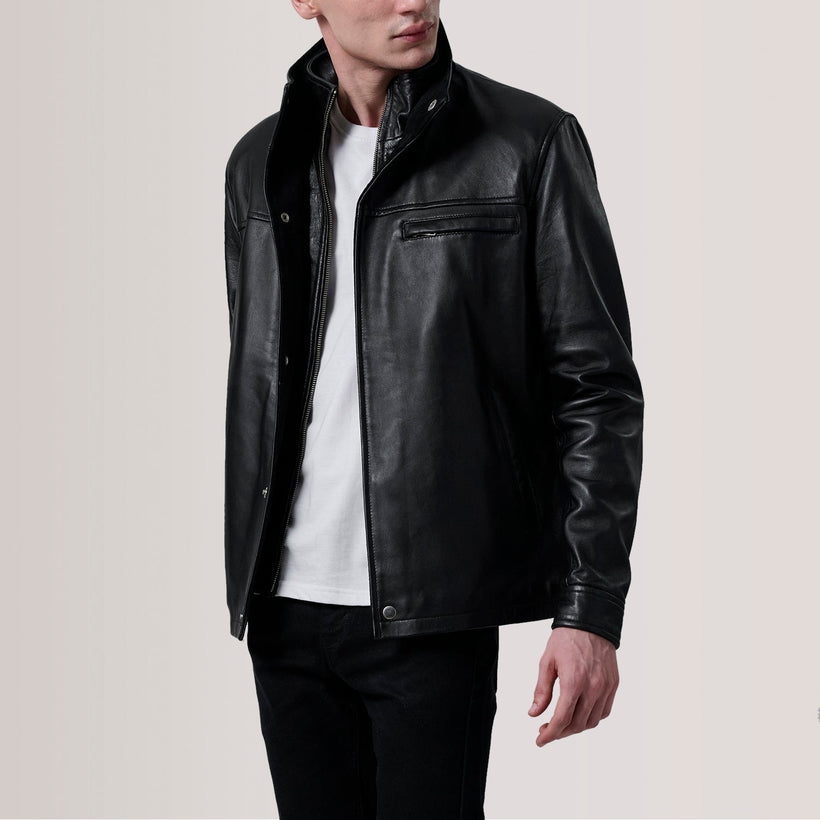Sean Black Leather Classic Jacket